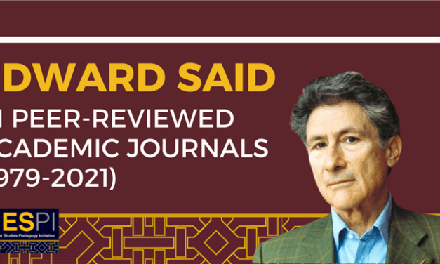 Edward Said in Peer-Reviewed Academic Journals (1979-2021)